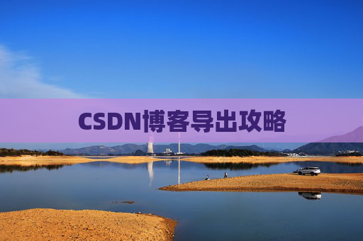 CSDN博客导出攻略